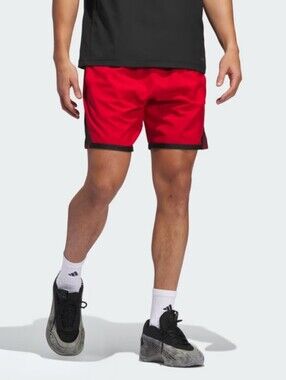 Adidas Mens Medium Crazy Lite Basketball Shorts Red & Black Loose Fit JP2449